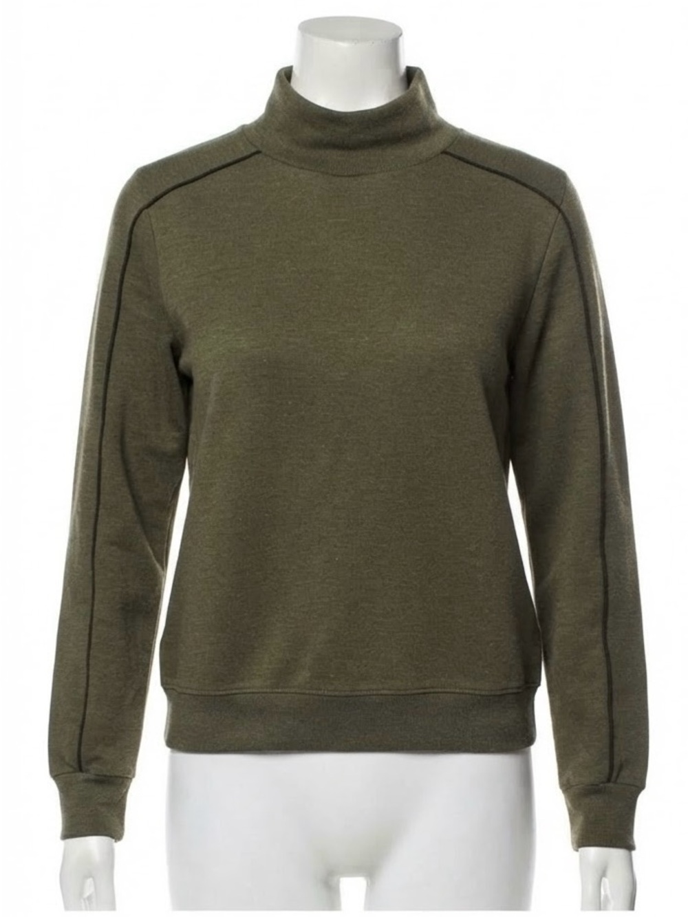 Oak + Fort Olive Green turtleneck Neck Sweatshirt | Size Small